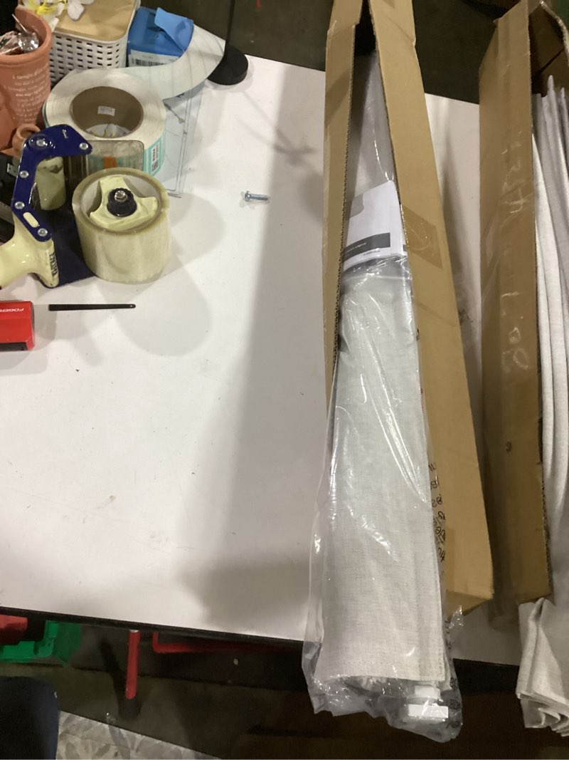 Condition photo showing Good Condition for lazblinds no drill roman shades for windows, cordless blackout window shades with uv protection, polyester fabric for bedroom & living room, 30" w x 64" h, natural blackout - faux linen - natural 30"w x 64"h