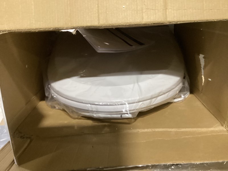 Condition photo showing Good Condition for Bidet Toilet Seat, Round, Smart Unlimited Warm Water, Electronic Heated Toilet Seat with Remote Control, Turbo Wash, Dryer, Rear and Front Wash, Slow Closes, Night Light, White, 102DS-W