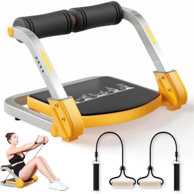 Ab Trainer/Crunch Machine, Ab Workout Equipment, 4 Adjustable Resistance, Sit Up Machine for Stomach