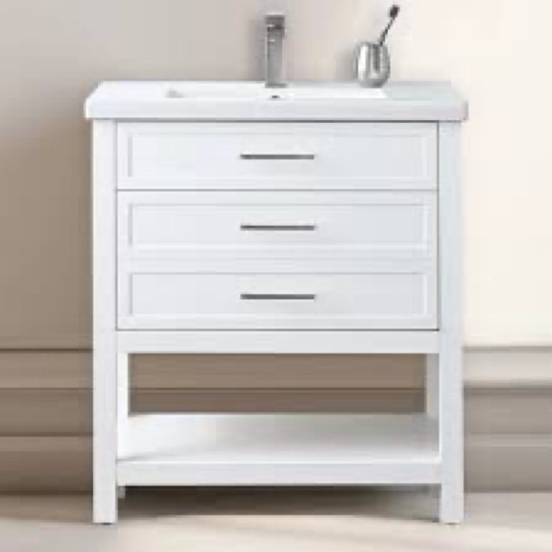 Vicini 30'' Single Vanity with Ceramic Top