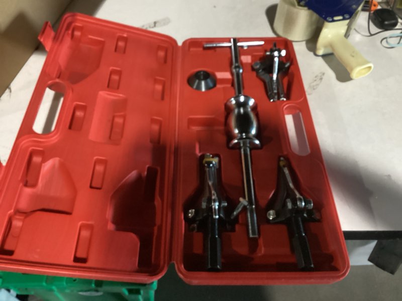 Condition photo showing Good Condition for carbon steel gear bearing puller removal tool slide hammer kit, 5pcs set with 1.2kg slide hammer for easy carrying brand: pzlvame $120.65 $120.65
