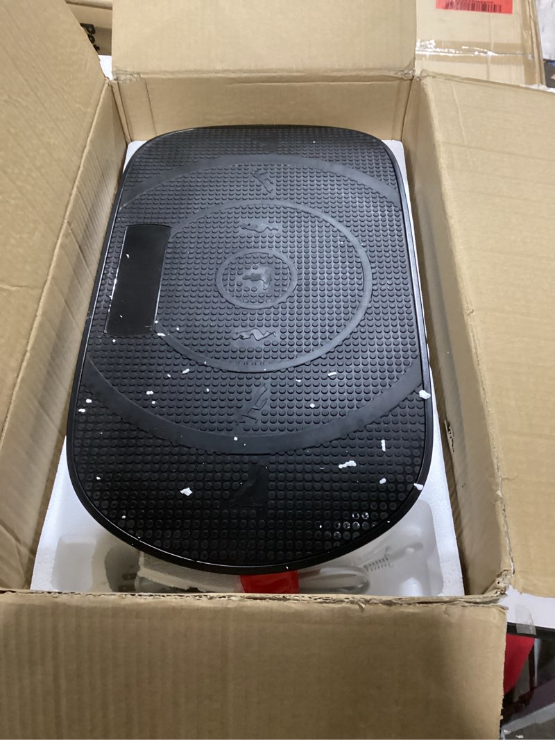 Condition photo showing Good Condition for MERACH Vibration Plate Exercise Machine, Curved Vibration Plate for Lymphatic Drainage Weight Loss, Vibrating Plate with Real-Time Calorie Tracking on LED Display, Workout Equipment for Home Women Men Black
