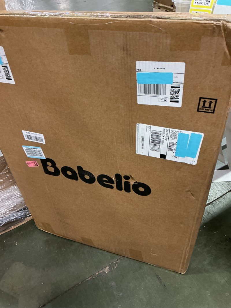 Condition photo showing New/Like New for BABELIO 36 Inch Extra Tall Baby Gate with Cat Door,29.5-40" Metal Pet Door for Stairs,Doorways,House,Auto Close,Easy Walk Thru,Black