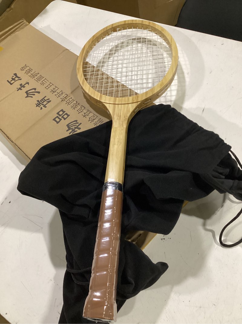 Condition photo showing Good Condition for srliya collection wooden retro tennis racket wood tennis racquet vintage decor retro decoration commemorative collection