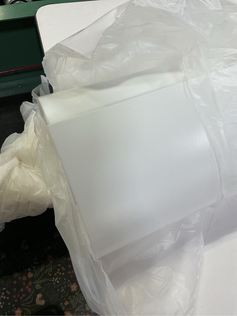 Condition photo showing As Is for 1 pcs 48" x 24" x 1/30'' flexible translucent pe plastic sheet translucent polyethylene plastic stencil template sheet for diy art craft, silhouette, template material