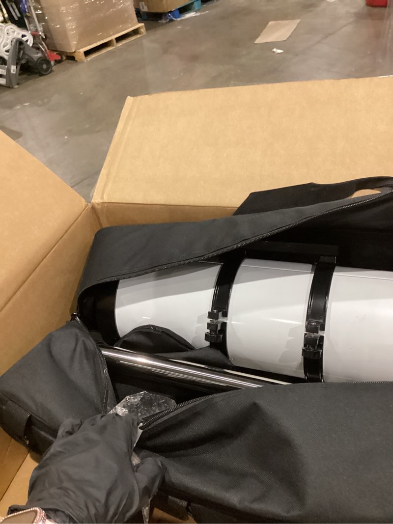 Condition photo showing New/Like New for telescope 150eq astronomical professional telescope for adults high powered, reflector manual equatorial telescopes for beginners.comes with phone adapter, stainless tripod & filter and carrying bag 150eq-white-bag