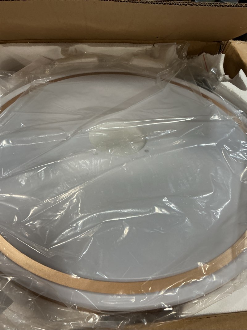 Condition photo showing Good Condition for retractable ceiling fan with lights, 42 inch ceiling fan with light and remote, low profile bladeless fan for bedroom living room gold