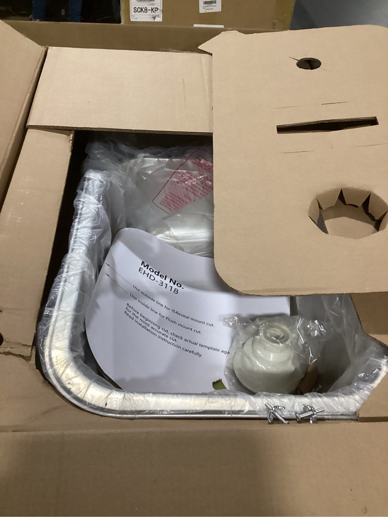 Condition photo showing Good Condition for Houzer EHD-3118-1 Elite Series Undermount Stainless Steel 70/30 Double Bowl Kitchen Sink