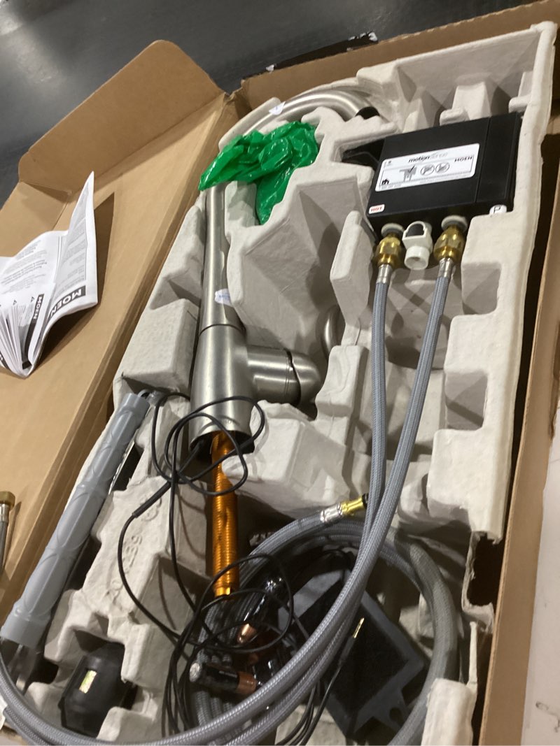 Condition photo showing Good Condition for Moen Arbor Spot Resist Stainless Motionsense Wave Sensor Touchless One-Handle Single Hole Kitchen Sink Faucet, 7594EWSRS Stainless Wave - Gen 2