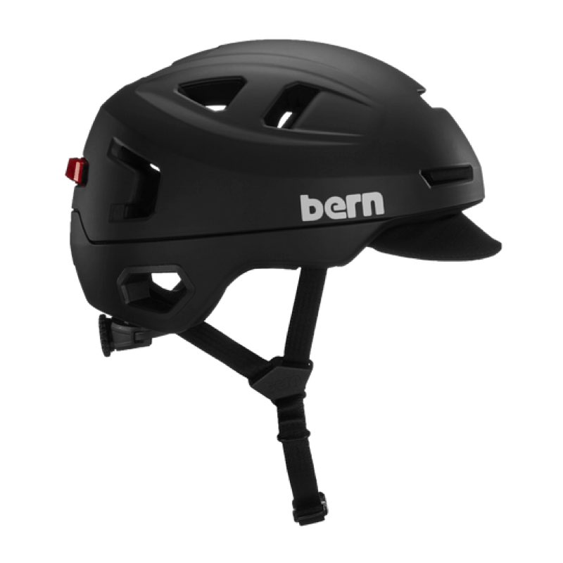 Bern Hudson Commuter Bike Helmet with MIPS, Rated for E-Bike, Integrated LED Rear Light and U-Lock C