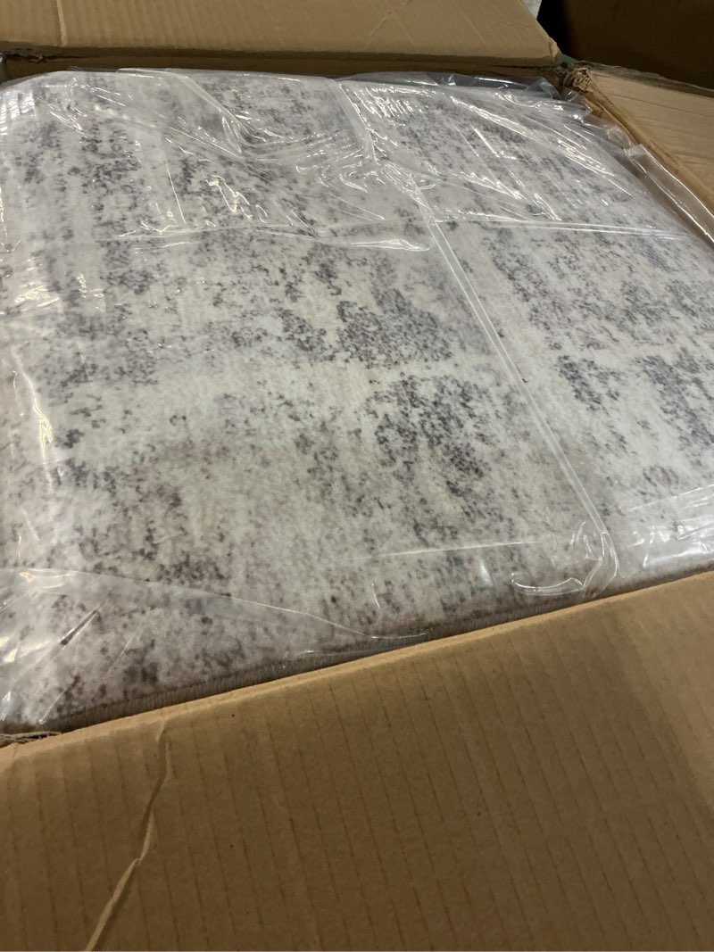 Condition photo showing Good Condition for 10x14 area rugs living room: washable large neutral rug abstract soft modern stain resistant indoor floor non-slip carpet for bedroom nursery kids office playroom dining room under table- brown gray light brown grey 10' x 14' (rectangular)