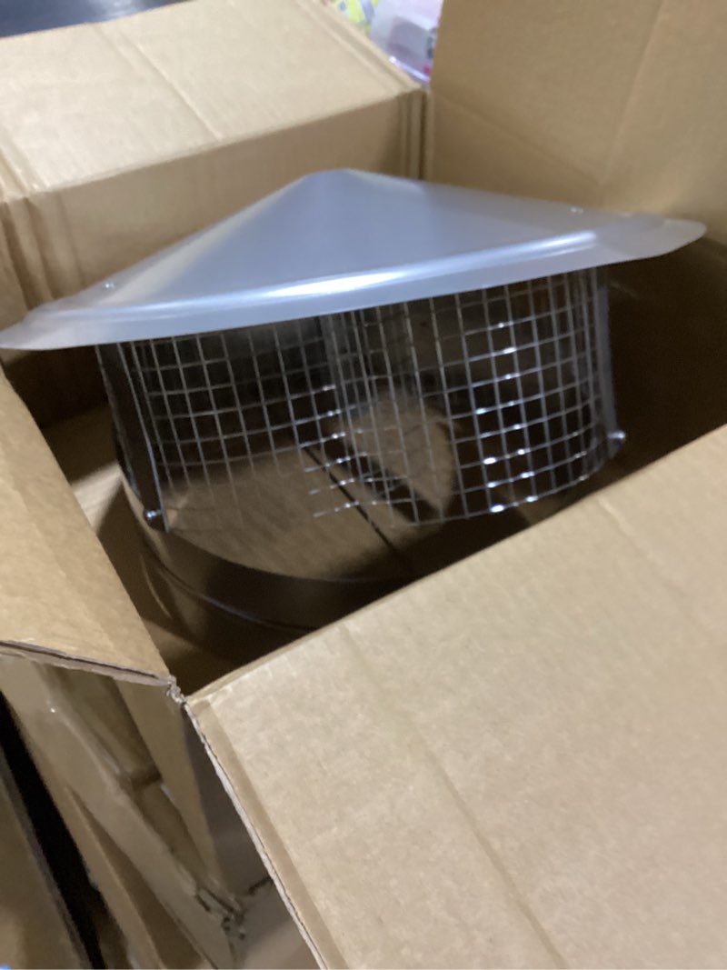 Condition photo showing New/Like New for 12inch round chimney cap,adjustable roof cap for vents,chimney cap with screen in stainless steel,round rain cap for all-round chimney protection,round roof rain chimney cover,12inch round chimney cap 12 inch