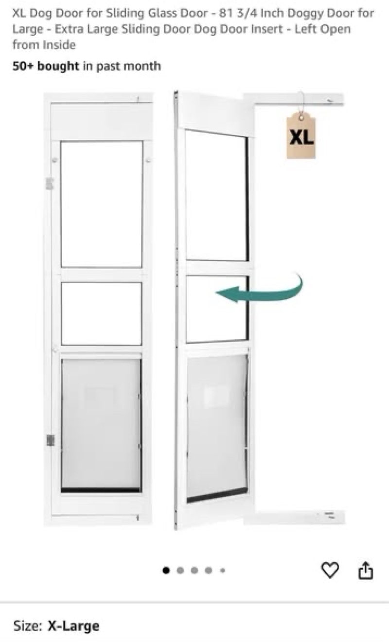 Extra large doggie door for sliding glass doors