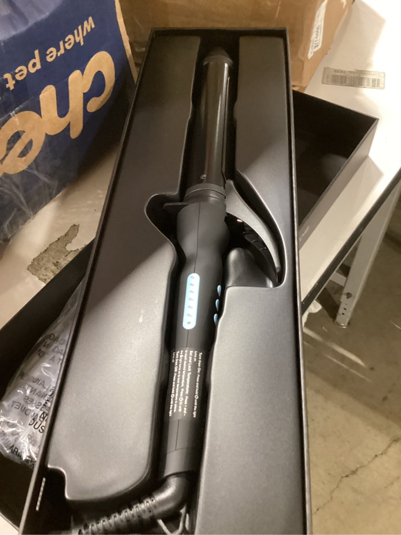 Condition photo showing Good Condition for bio ionic long barrel curling iron with moisture heat technology & nanoionic mx versatile curling wand - multiple barrel sizes for tight, classic, loose & soft curls 1.5 inch (soft curls) black