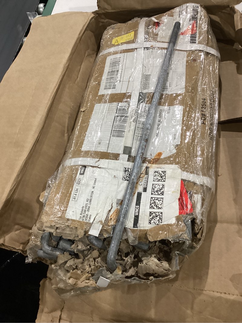 Condition photo showing As Is for anchor bolt: l hook anchor, 1/2 in dia, 18 in body lg