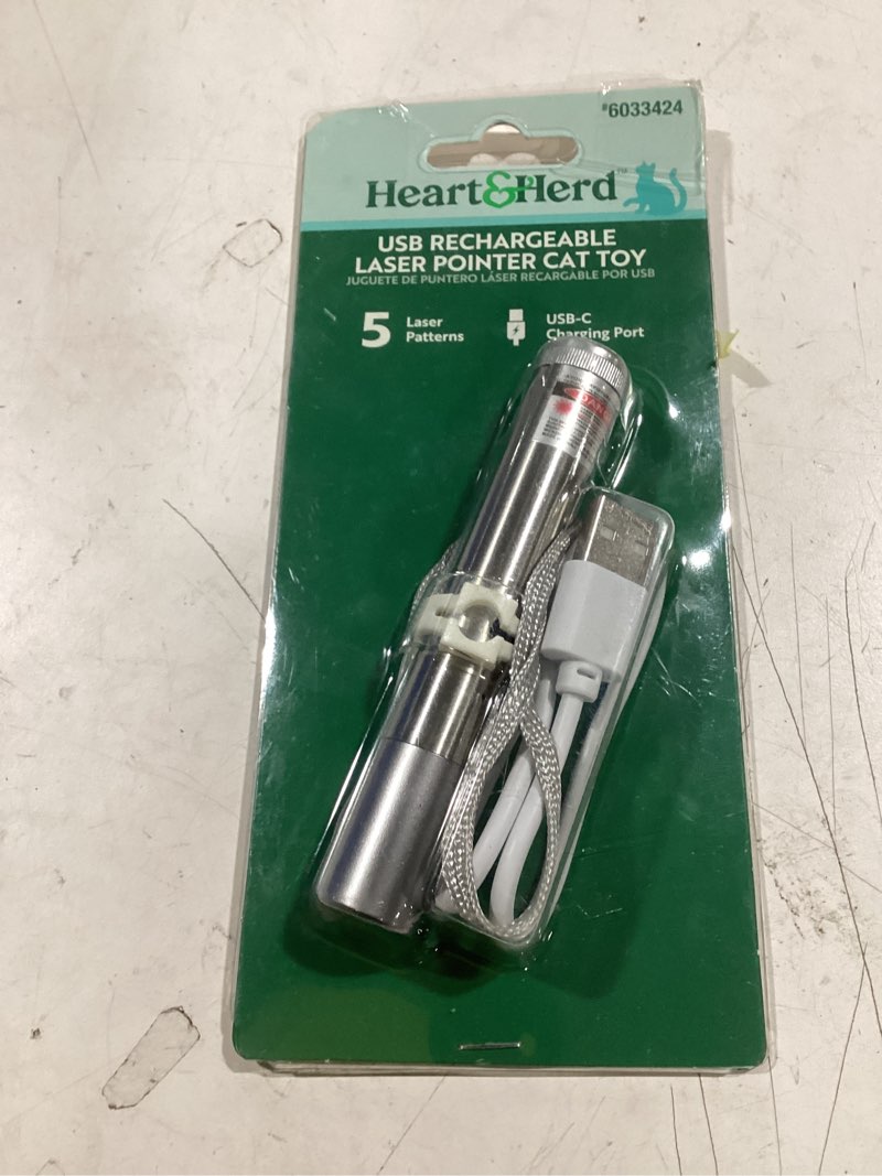 Condition photo showing Good Condition for TBTeek Cat Toys, Rechargeable, 3 Light Modes & 5 Fun Patterns, Portable Interactive Kitten Pet Dog Cat Mouse Toy for Fun Chase Play Exercise 1pc red light