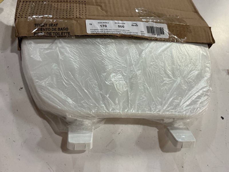 Condition photo showing New/Like New for bemis 170 000 toilet seat, elongated, plastic, white