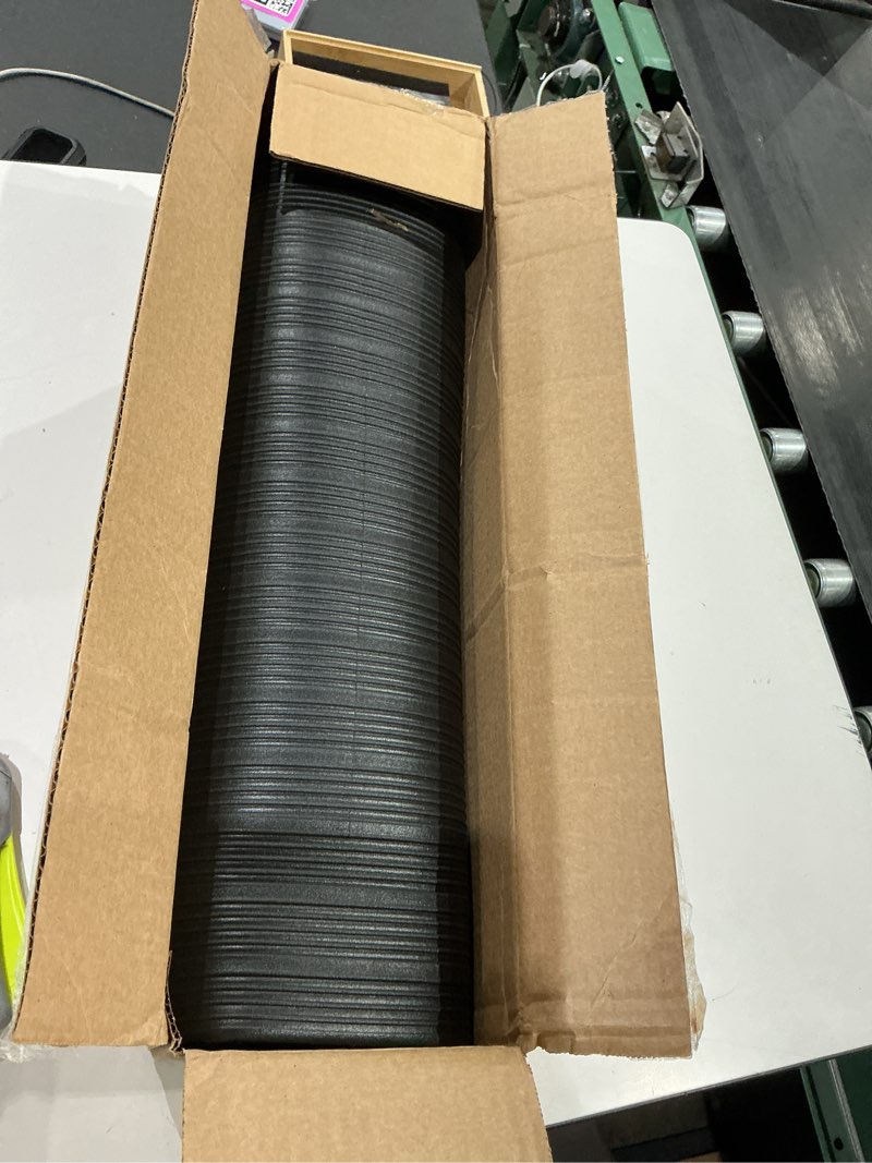 Condition photo showing New/Like New for notrax 410 airug® 2' x 3' x 3/8" anti fatigue mat, enhanced slip resistance with beveled edges and ribbed surface, ideal for industrial and commercial workplaces, grey, 410s0323bl ribbed surface 36"l x 24"w x 0.4"th black