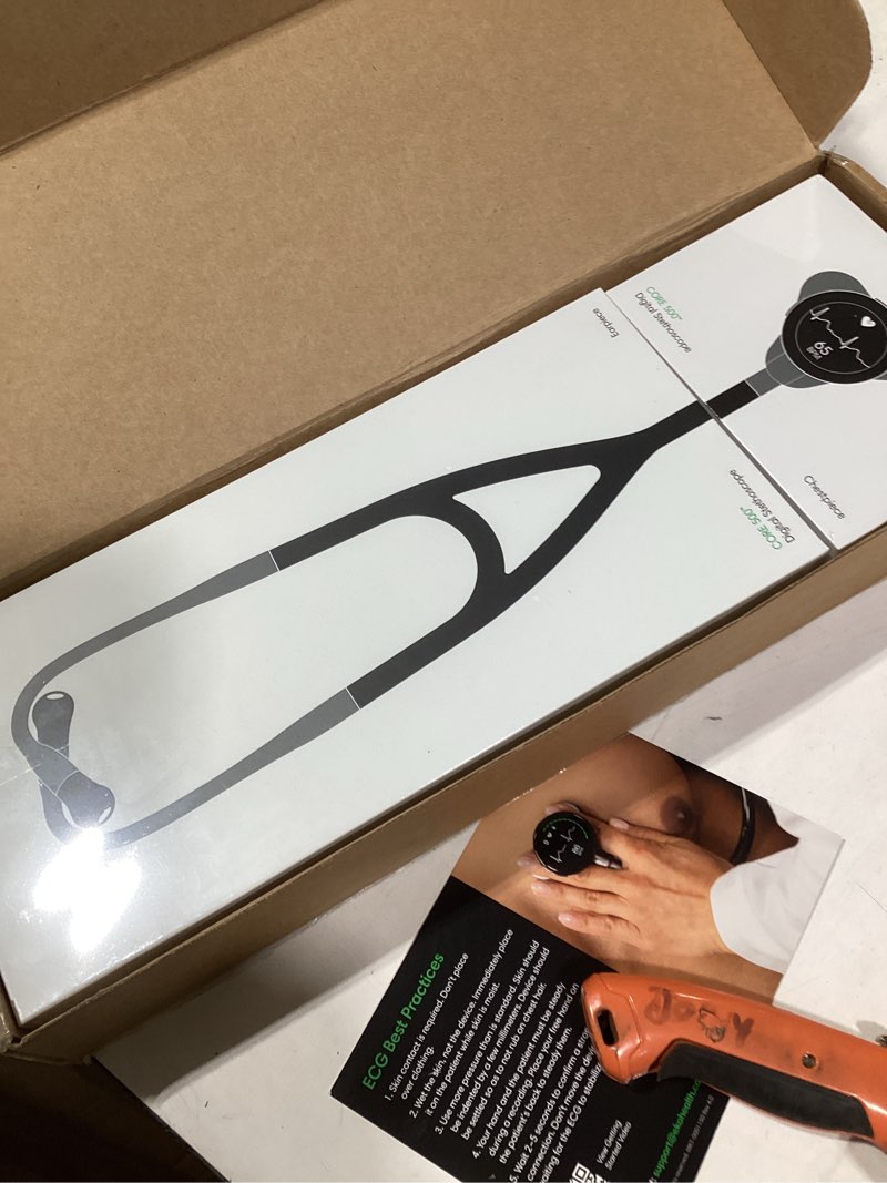 Condition photo showing New/Like New for EKO CORE 500™ Digital Stethoscope — 40x Amplification, Active Noise Cancellation, 3-Lead ECG, FDA-Cleared AI with EKO+, Full-Color Display, Reimbursement Eligible — Silver, COR501