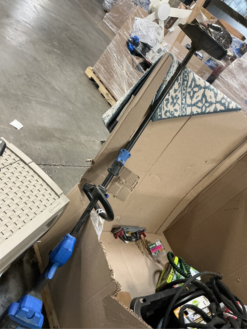Condition photo showing As Is for kobalt 40-volt max 15-in straight cordless bare tool string trimmer