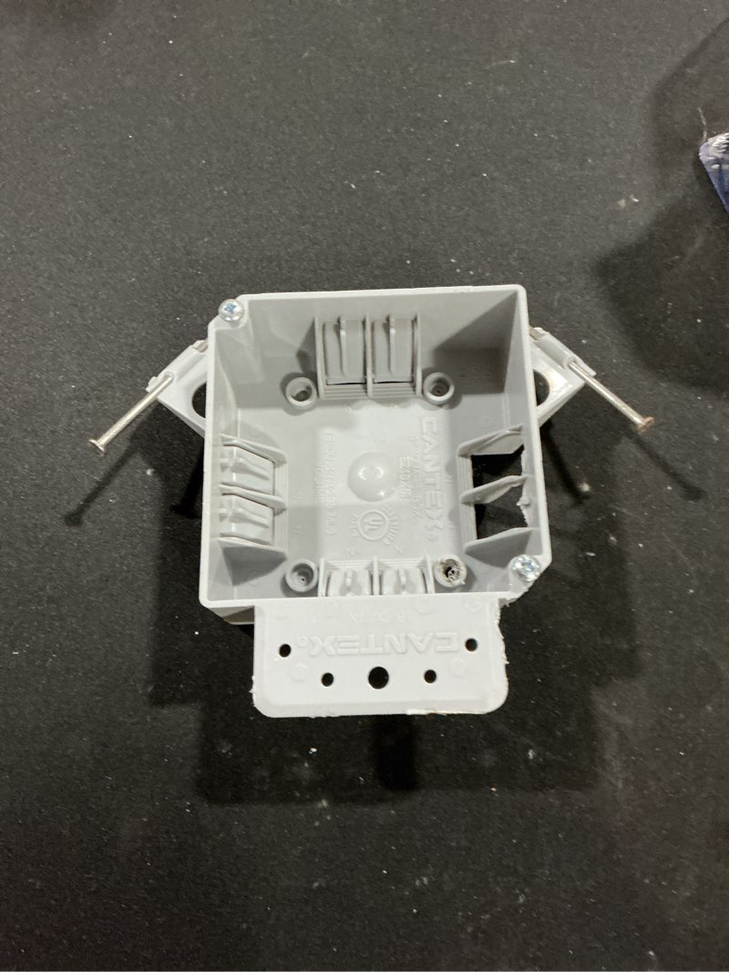 Condition photo showing item condition for (Incomplete) Thomas & Betts-Carlon E987NR 4 x 4 x 4 in. PVC Junction Box