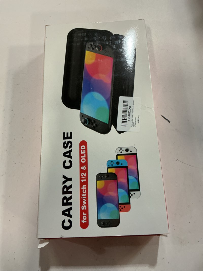 Condition photo showing New/Like New for Klipdasse Switch 2 Slim Case for Nintendo Switch 2 (2025)/Switch/OLED, Hard Shell Carry Case with Soft Lining, 10 Card Slots, Durable Ballistic Nylon, Soft Silicone Handle, Switch2 Carry Case Black For Nintendo Switch 2