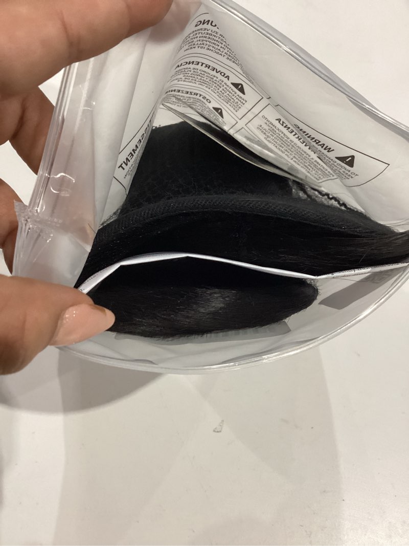 Condition photo showing Good Condition for s-noilite hat wig for women, black baseball cap wig with short bob hair attached adjustable hat wigs synthetic hair extensions black brown 6 inch black brown