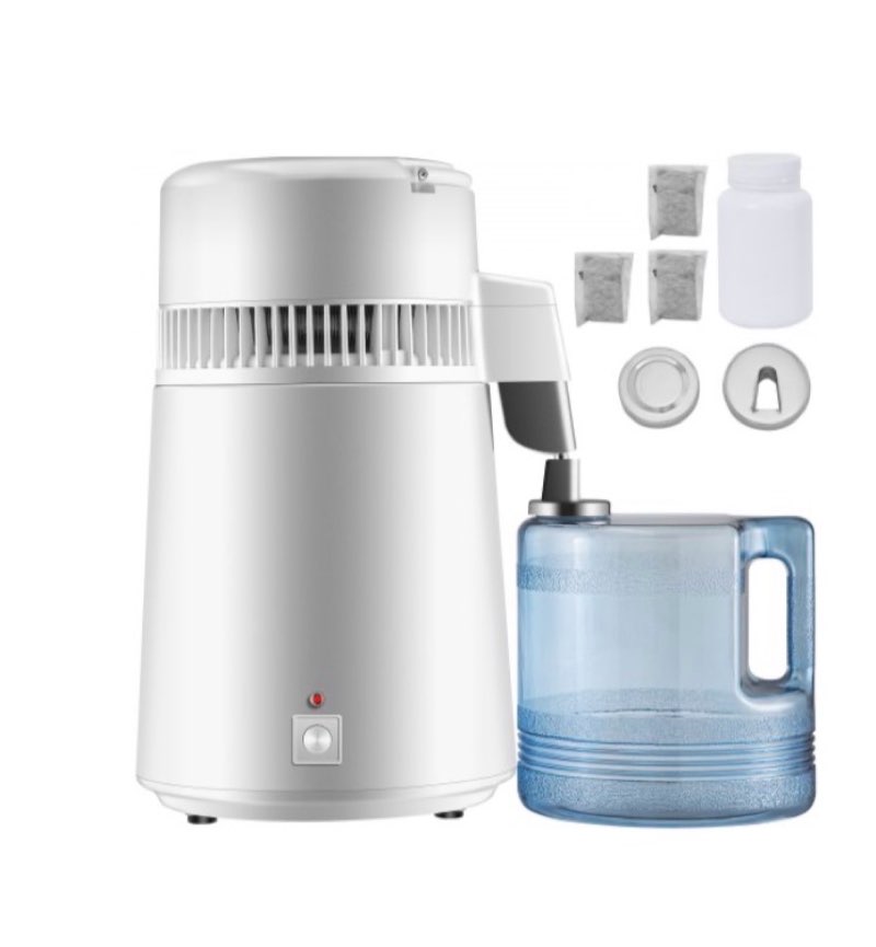 DISTILLED WATER MACHINE  MODEL: YMK40101  120V~ 60Hz 750W 4L  N.W.: 3.7 kg  G.W.: 4.3 kg  SIZE: 29x26x46.5cm