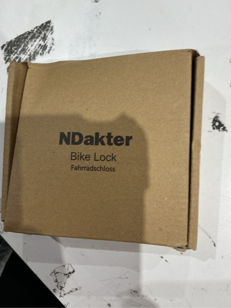Condition photo showing As Is for ndakter bike lock, 5 digit combination heavy duty anti theft bicycle chain lock, 2.62/3.2/4.27/5/6ft long, high security resettable, suitable for bike, scooter, door, gate, fence-4/6mm thick black 3.2 ft long, 0.24 in thick