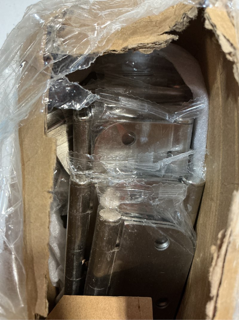 Condition photo showing Good Condition for door hinges brushed nickel - 42 pack nickel door hinges 3.5 inch rounded interior satin nickel door hinge with 5/8" radius - flat iron residential standard 3 1/2 inches silver door hardware 42 pack brushed nickel