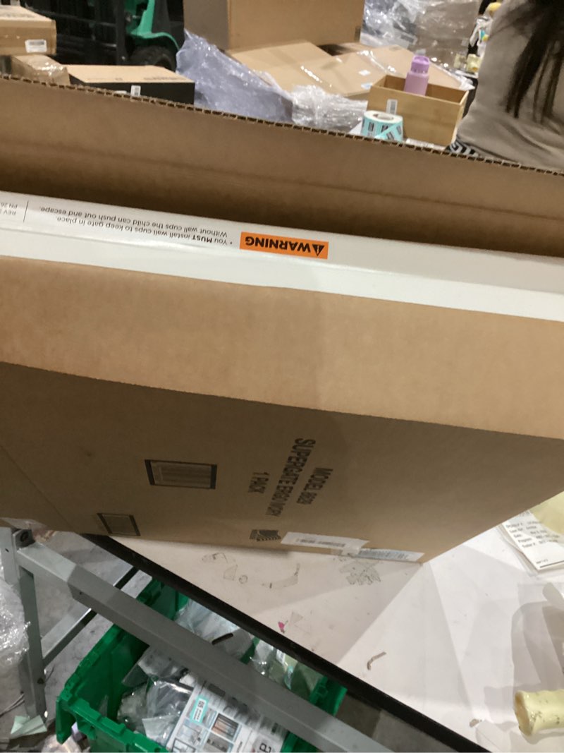 Condition photo showing Good Condition for Toddleroo by North States - Supergate Ergo Baby Gate: Plastic Baby Gate for Stairs & Doorways - Adjustable Indoor Safety Gate - Made in USA - 26 to 42 Inches Wide - 26 Inches Tall - Ivory