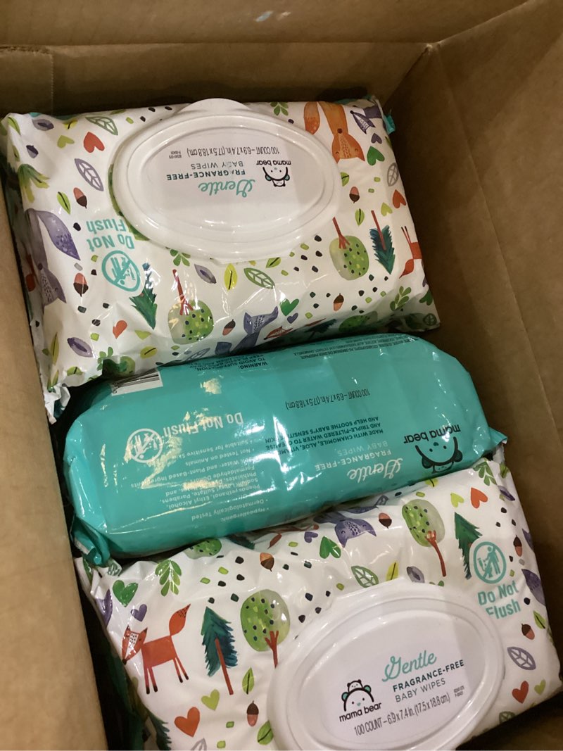 Amazon Brand - Mama Bear Gentle Baby Wipes, Fragrance Free, Hypoallergenic, 800 Count 8 Packs
