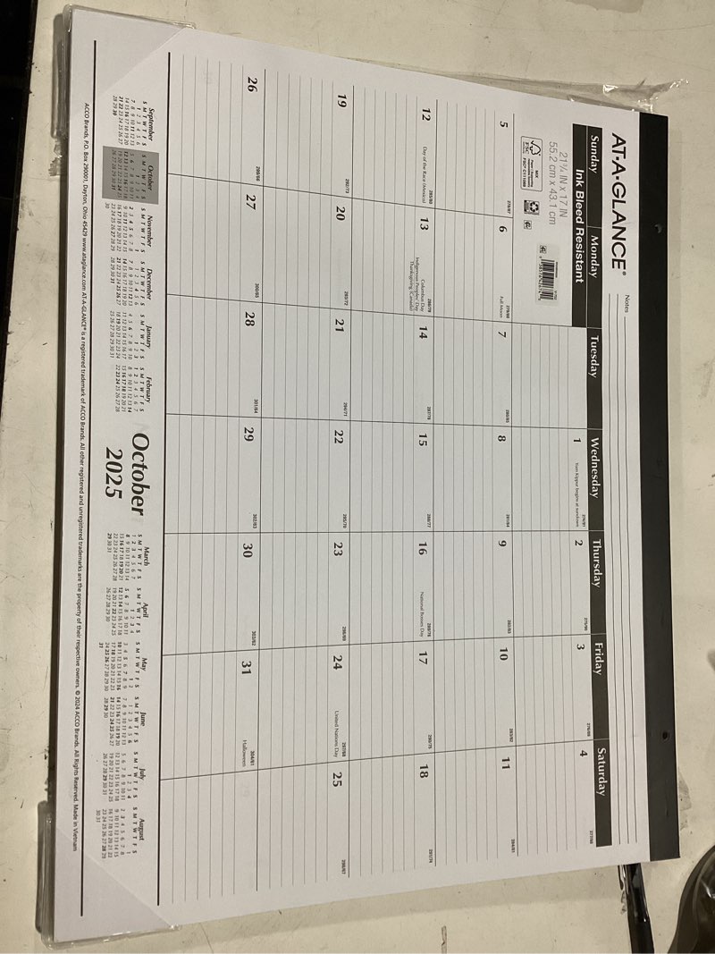 5 desk calenders octobe 2025 to 2026
