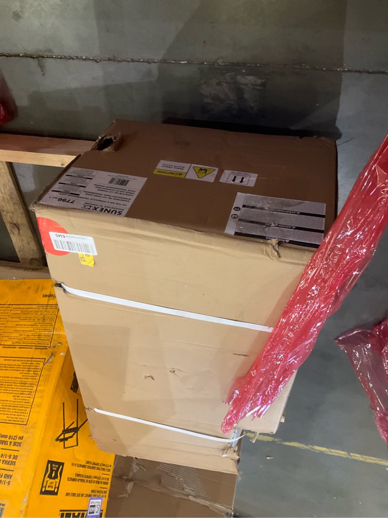 Condition photo showing As Is for Sunex Tools 7796 1,000 lb Telescopic Transmission Jack, Air/Hydraulic, Foot & Hand Pump, Adjustable Saddle Arms, 73.5 in Max Height 1/2-Ton Air/Hydraulic Trans-Jack