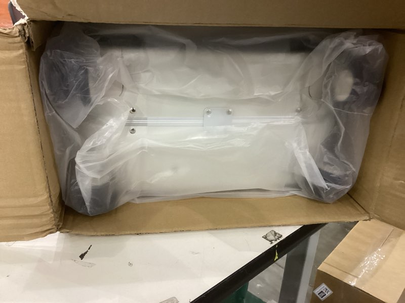 Condition photo showing New/Like New for mixi Carry On Luggage, 18” Suitcase with Front Laptop Pocket, Travel Luggage Aluminum Frame PC Hardside with Spinner Wheels & TSA Lock and Cover (Not for Underseat), Smoke White Smoke White 18-inch