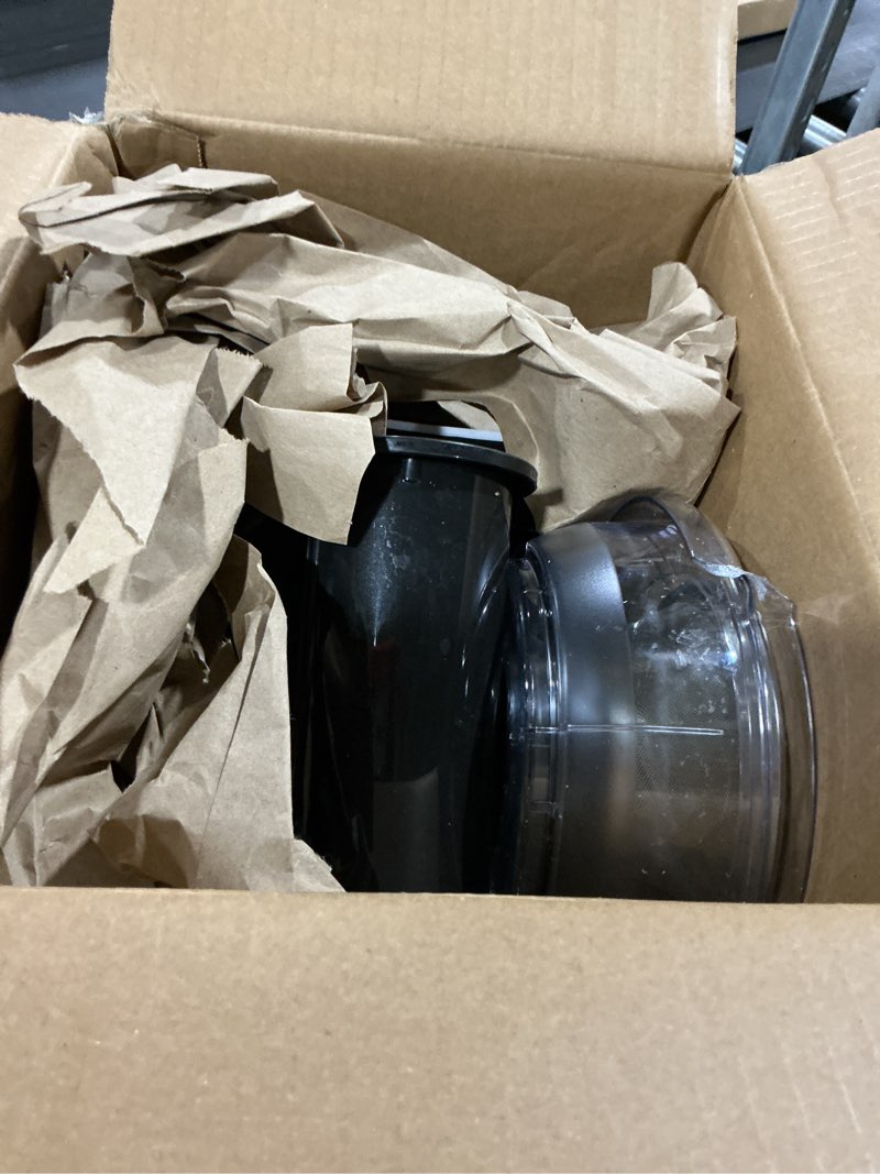 Condition photo showing As Is for simple deluxe juicer machines, 480w centrifugal juicer extractor with wide mouth 2.6" feed chute for fruit vegetable, electric juicer with 2-speed quick juicing, easy to clean, bpa-free, black black 480w