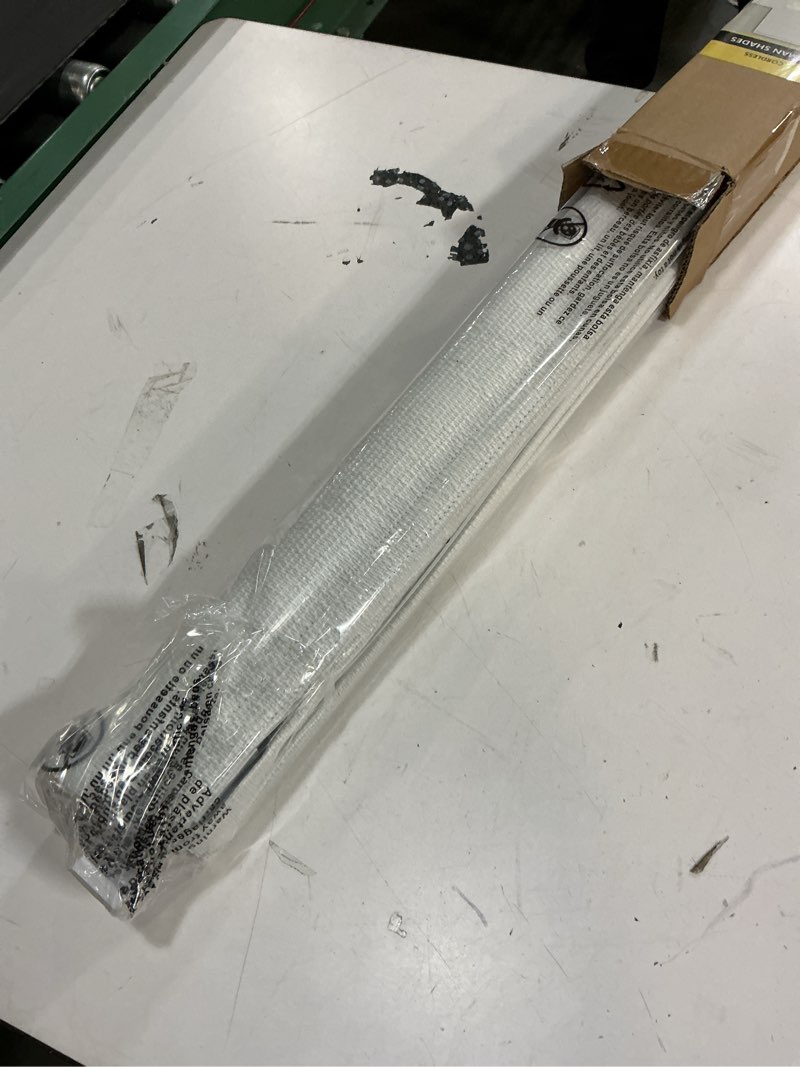 Condition photo showing Good Condition for No Tools No Drill Cordless Roman Shades for Indoor Windows 100% Blackout, for Window Size 27" W × 64" H White White 27" W × 64" H