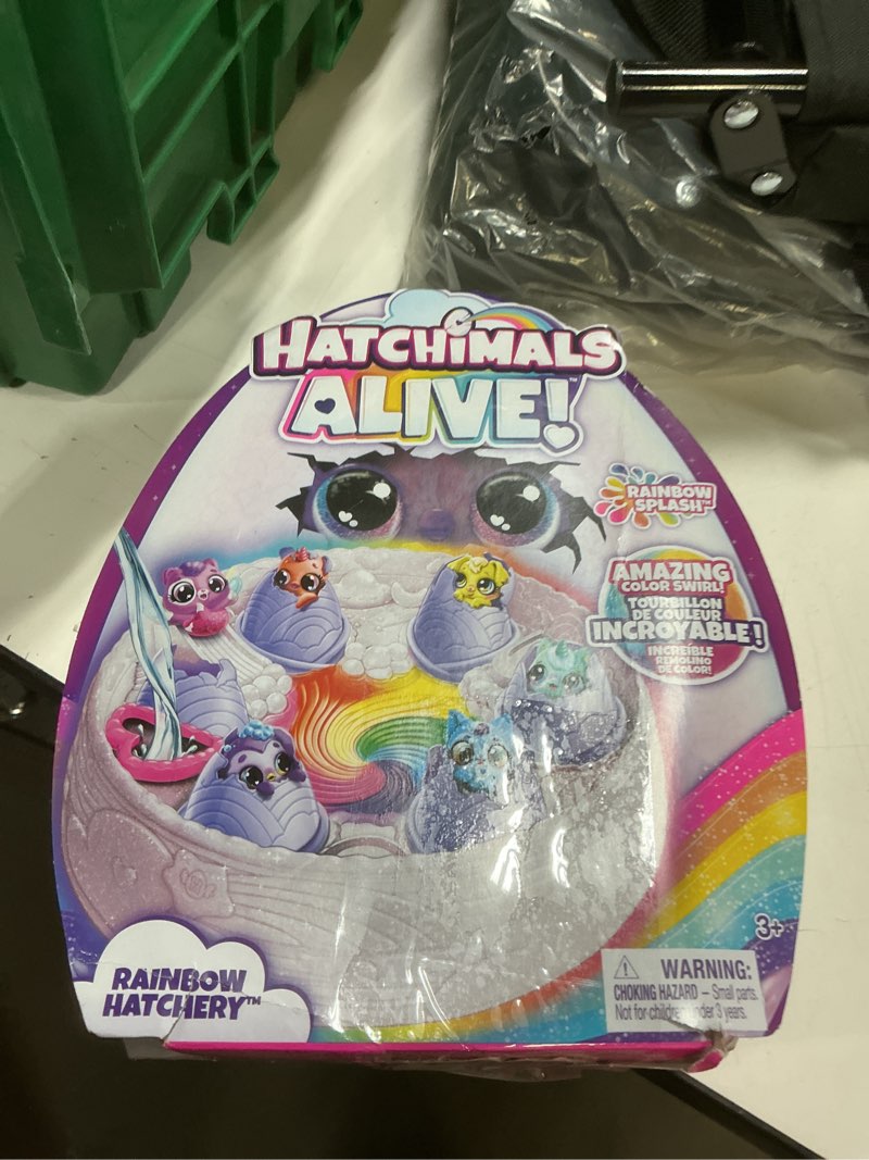 Condition photo showing New/Like New for Hatchimals Alive, Rainbow Hatchery with 6 Mini Figures in Color Reveal Eggs & Over 10 Accessories, Gifts & Stocking Stuffers for Girls & Boys Ages 3 & up