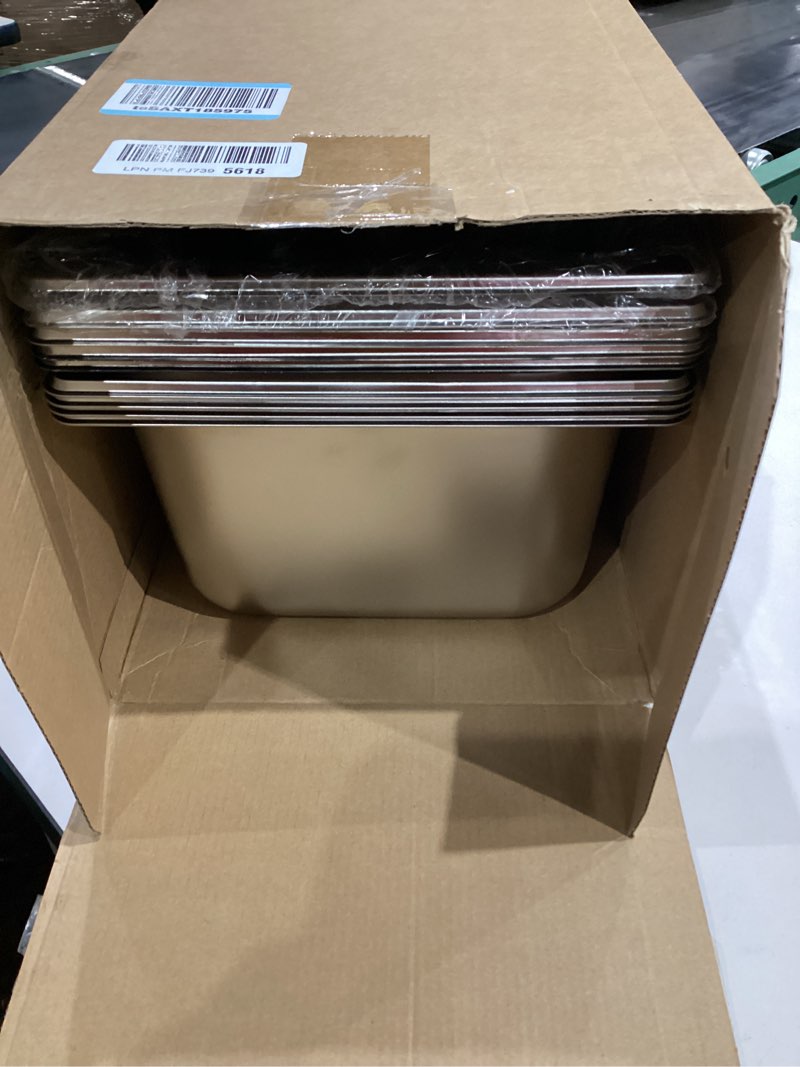 Condition photo showing Good Condition for Zubebe 8 Pcs Hotel Pans Stainless Steel Steam Table Pan 1/2 Half Size 6 Inch Restaurant Steam Table Pan Deep Metal Food Tray Commercial Food Pans for Restaurant Party Buffet Catering 8 1/2 Half Size 6 Inch