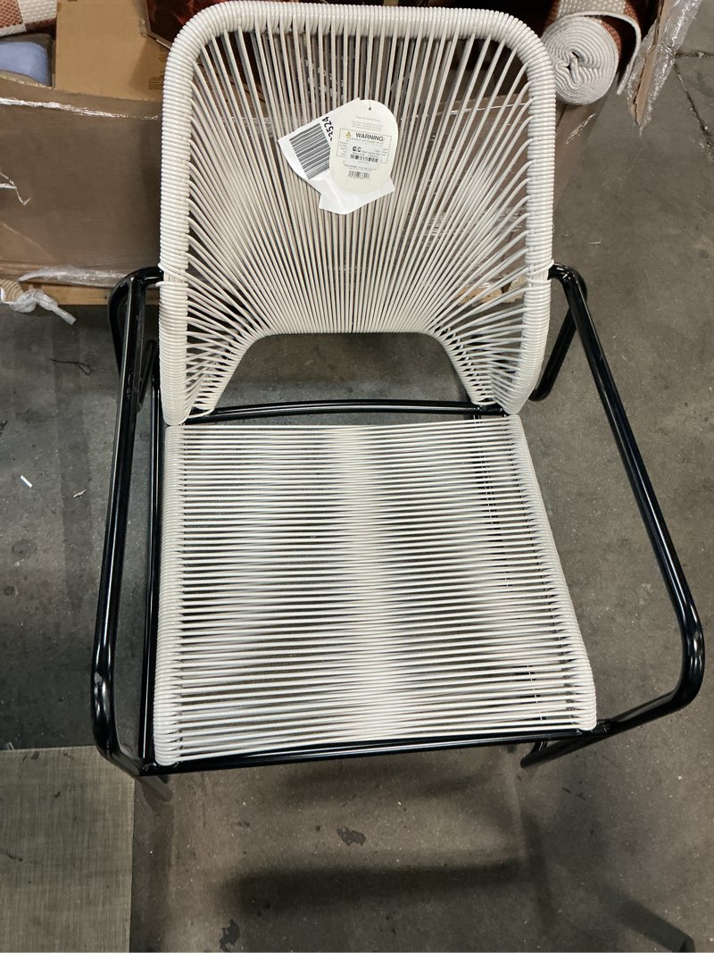 Condition photo showing New/Like New for fisher stack & wicker outdoor patio chair, rocking chair gray - threshold™: weather-resistant, no assembly required