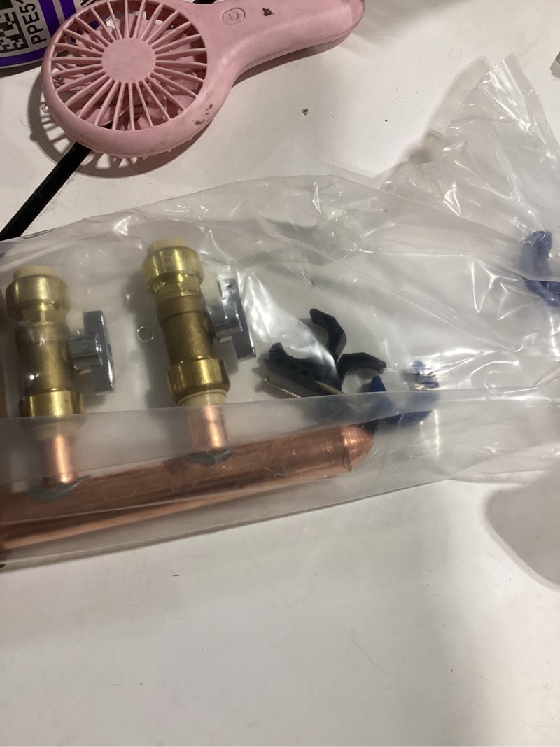 push fit pex manifold 3/4 male 1/2 ball valve with push fit end with closed end (6 branched)
