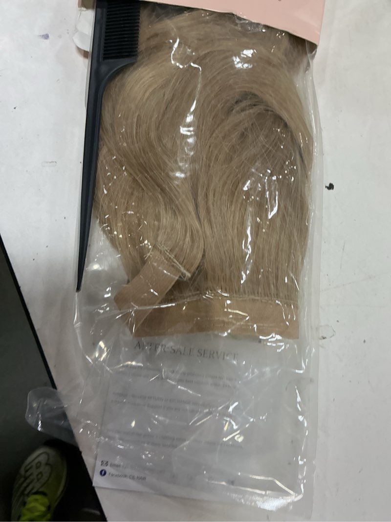 Condition photo showing Good Condition for cjl hair 18" long ponytail hair extension wrap around pony tail clip in curly wavy synthetic fake hairpiece for women light honet blonde light honet blonde 18 inch (pack of 1)