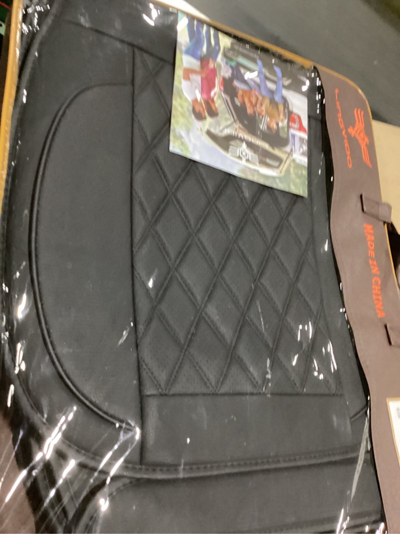 Condition photo showing Good Condition for LINGVIDO Car Seat Covers Set – Premium Nappa Leather for Front Seats (2 Seats), Durable, Comfortable & Easy to Install, Fits Most Cars, Sedans, SUVs – Ideal for Commuters, Families & Road Trips Black Front Only (2 Seats)