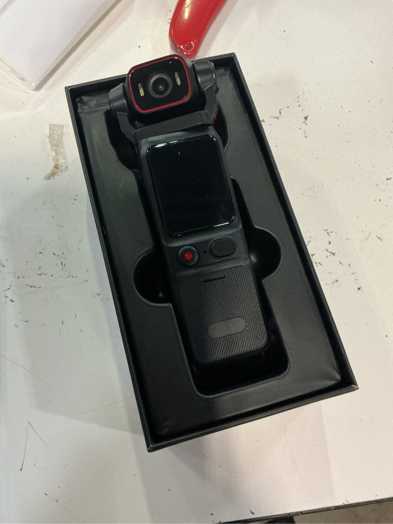 Condition photo showing As Is for tauboly 4k vlogging camera, action camera with image stabilization, pocket body cam with app control