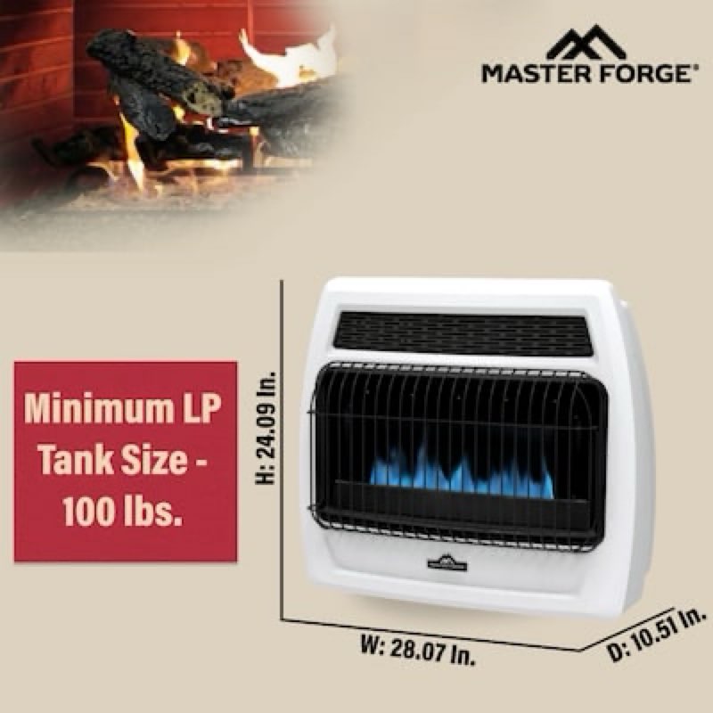 (Similar) Master Forge 30000 -BTU Wall -Mount Indoor Natural gas or liquid propane Vent-Free