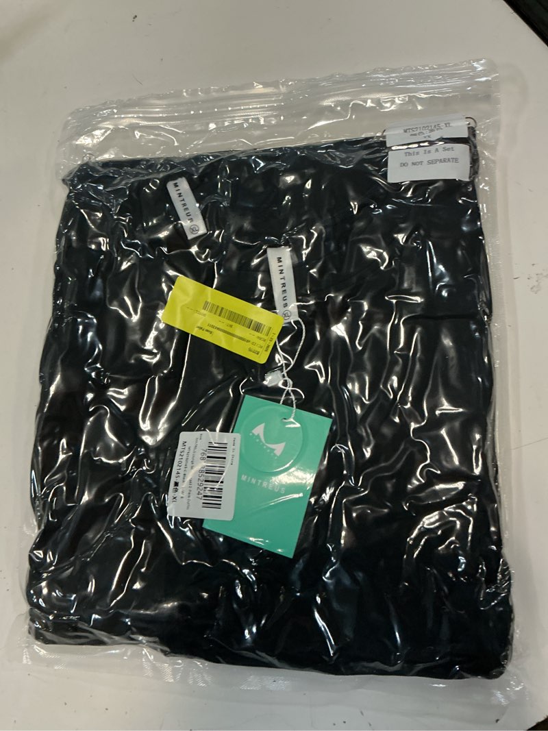 Condition photo showing Good Condition for mintreus lounge sets for women knit short sleeve tops and long pants soft comfy pajamas set oversized 2 piece outfits xl black 