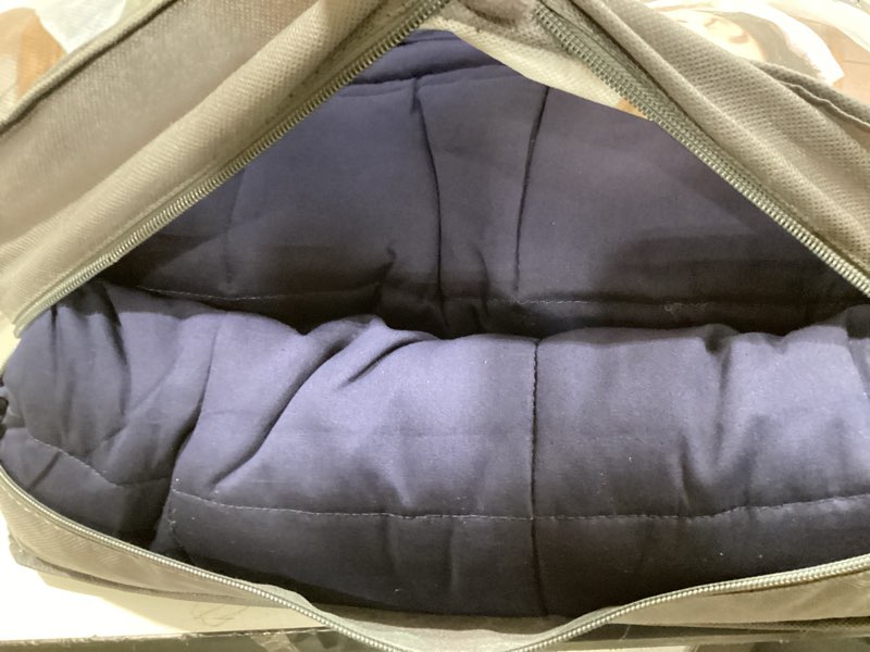 Condition photo showing Good Condition for zonli weighted blanket 15lbs (60''x80'', queen size, navy blue), cooling weighted blanket for adults, high breathability heavy blanket, soft material with premium glass beads