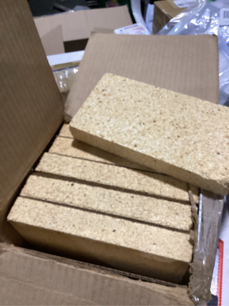 Condition photo showing As Is for (similar to )protalwell woodstove firebricks, upgrade fire bricks replacement for us stove fbp6, size 9\" x 4-1/2\" x 1-1/4\", 6-pack