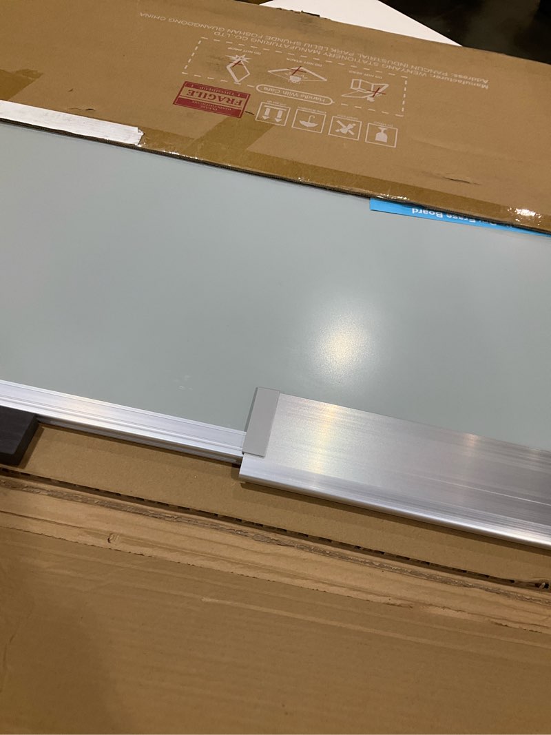 Condition photo showing New/Like New for Dry Erase Calendar Whiteboard for Wall, 36" x 24" Magnetic Monthly White Board Calendar Dry Erase, Wall Hanging Aluminum Frame with Tray for Home, School, Office (Silver Frame)