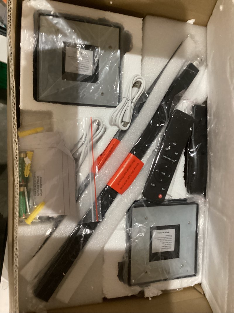 Condition photo showing New/Like New for 36 Inch 8000mAh Rechargeable Battery Operated Wall Sconce Set of Two, Cordless, 3000K/4500K/6000K, Dimmable, Timer, Remote, Touch Control, USB-C Charging, 360° Rotation for Living Room Black Black 36 inch(2 Pack)